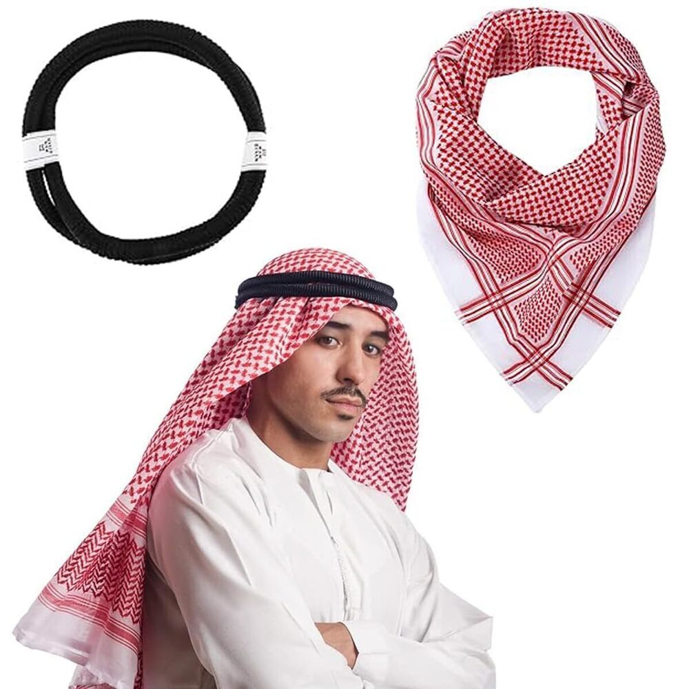 6991 Arab Shemagh Muslim Keffiyeh Head Wrap Scarf Arabic Tactical Desert